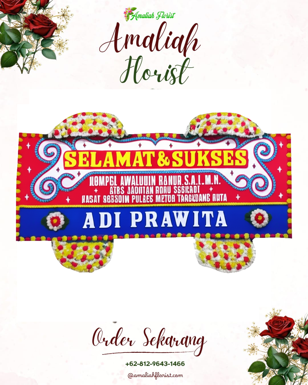 Papan Bunga Ucapan Selamat Tumpang