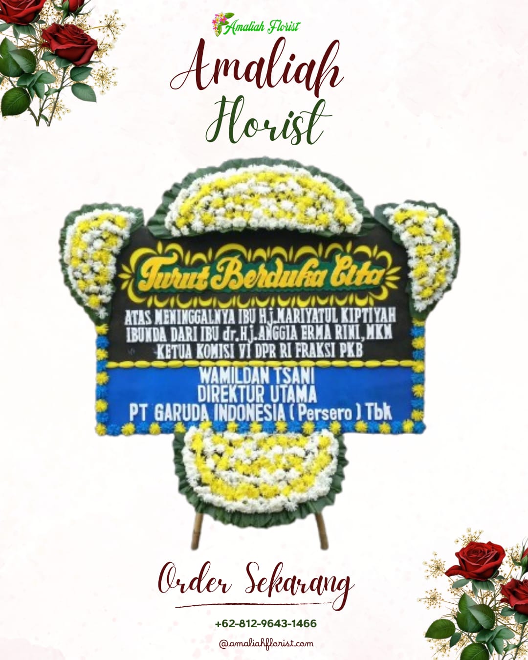 Papan Bunga Duka Tumpang